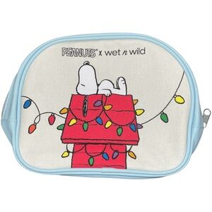 2 WetnWild x Peanuts Cosmetic Makeup Bag Snoopy & Gang Christmas limited edition